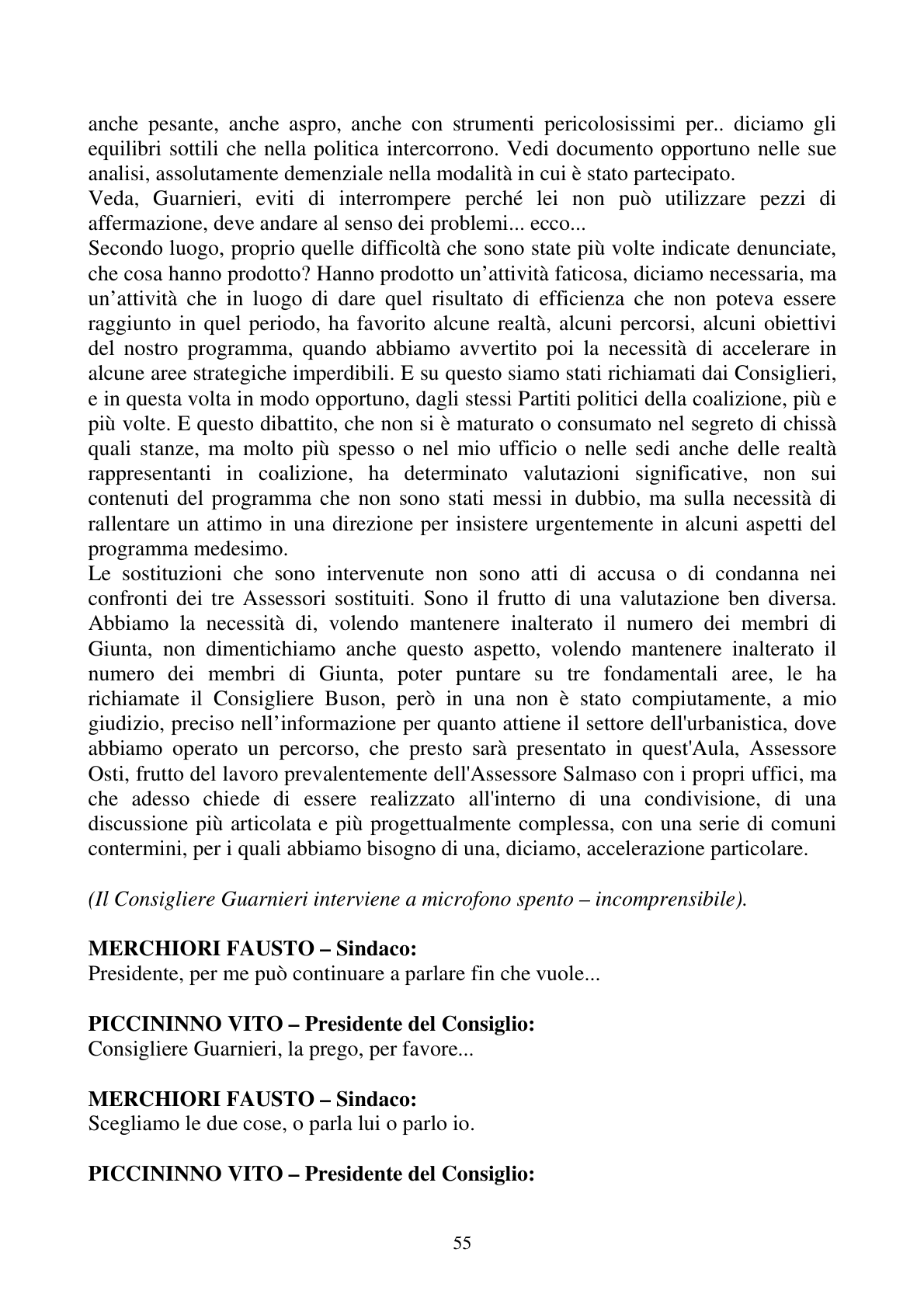 Pagina 55 del verbale