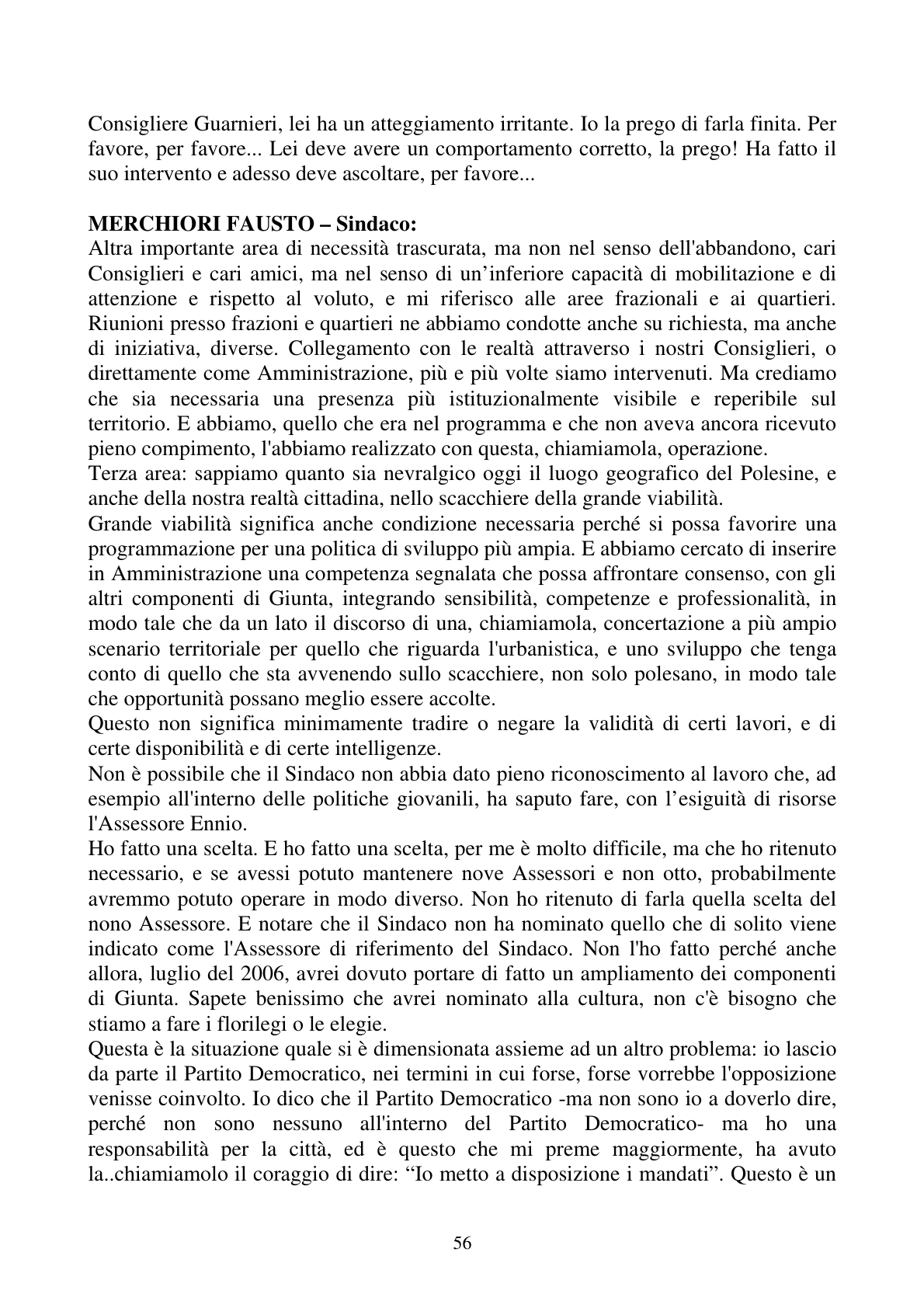 Pagina 56 del verbale