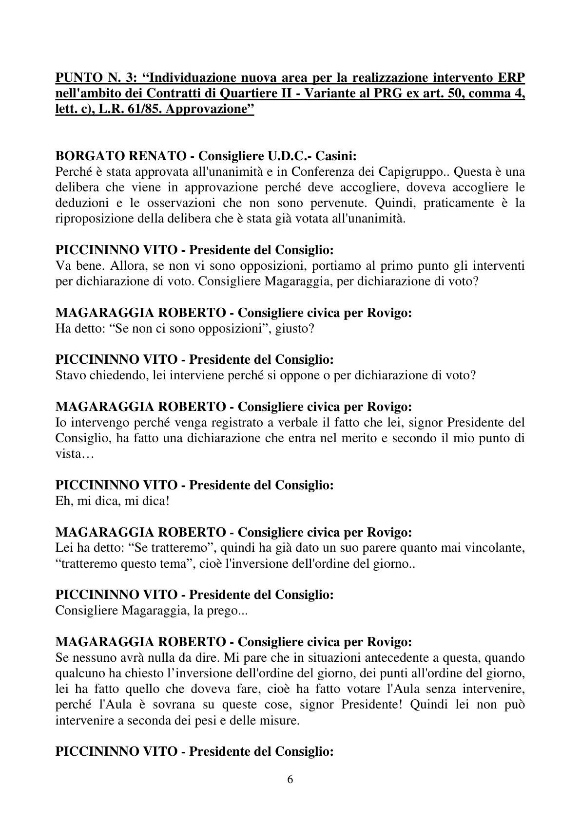 Pagina 6 del verbale