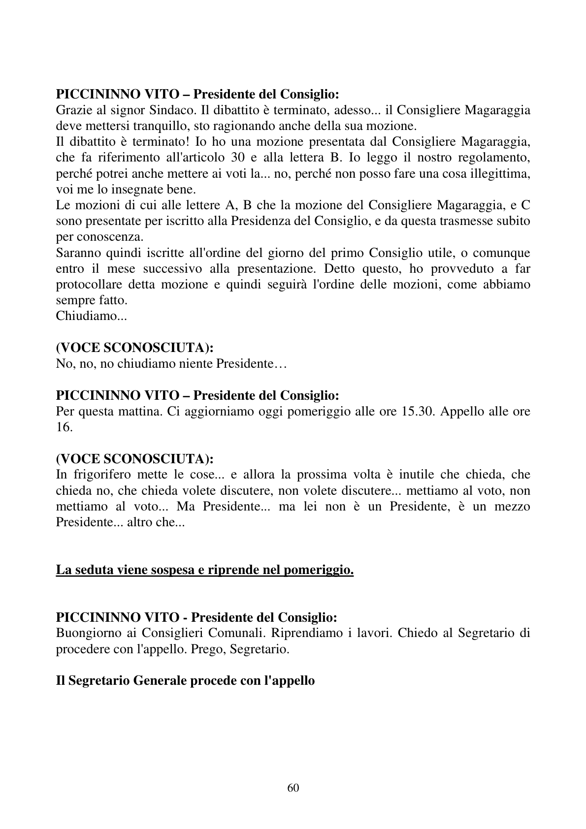 Pagina 60 del verbale
