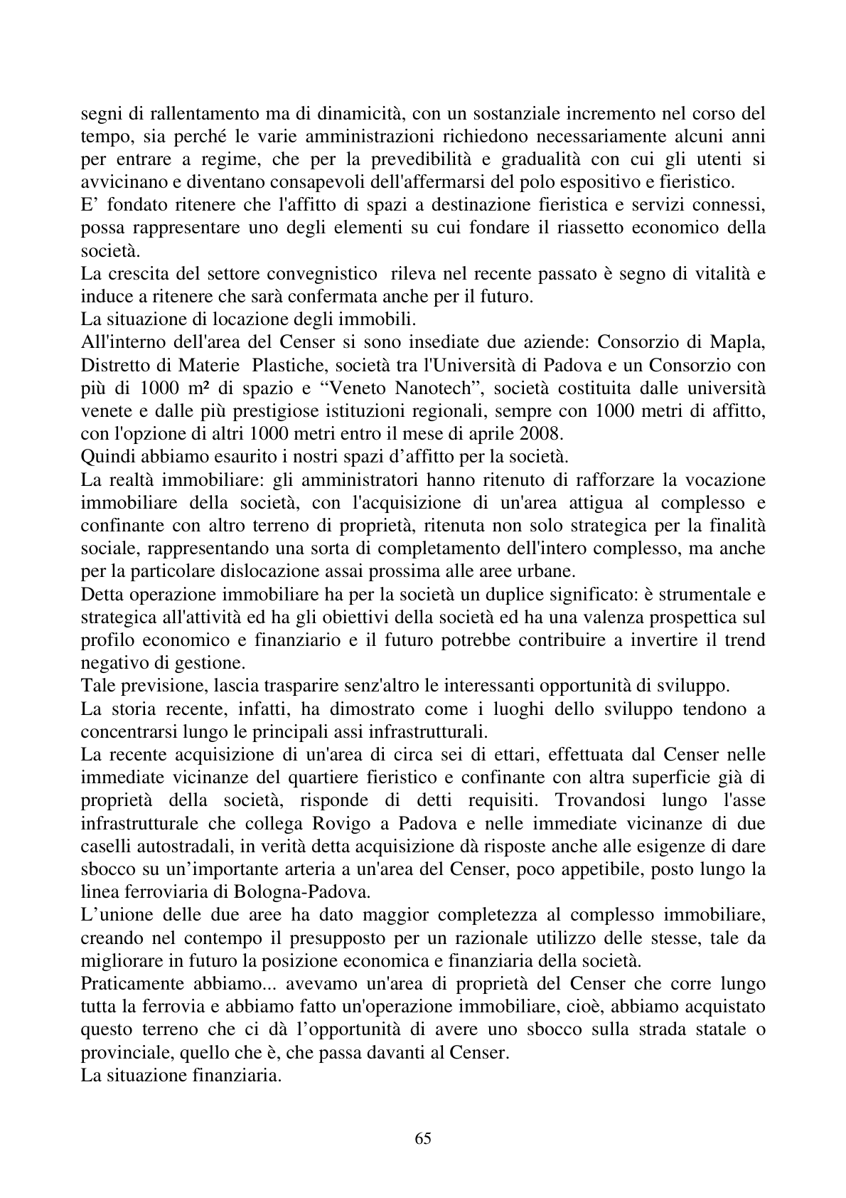 Pagina 65 del verbale