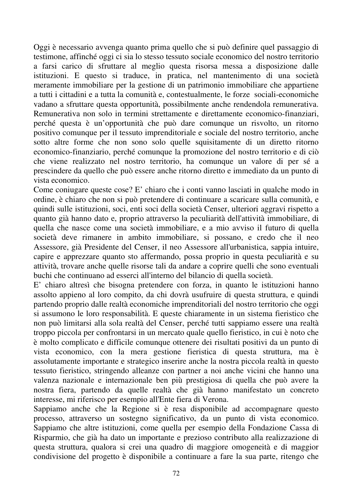 Pagina 72 del verbale