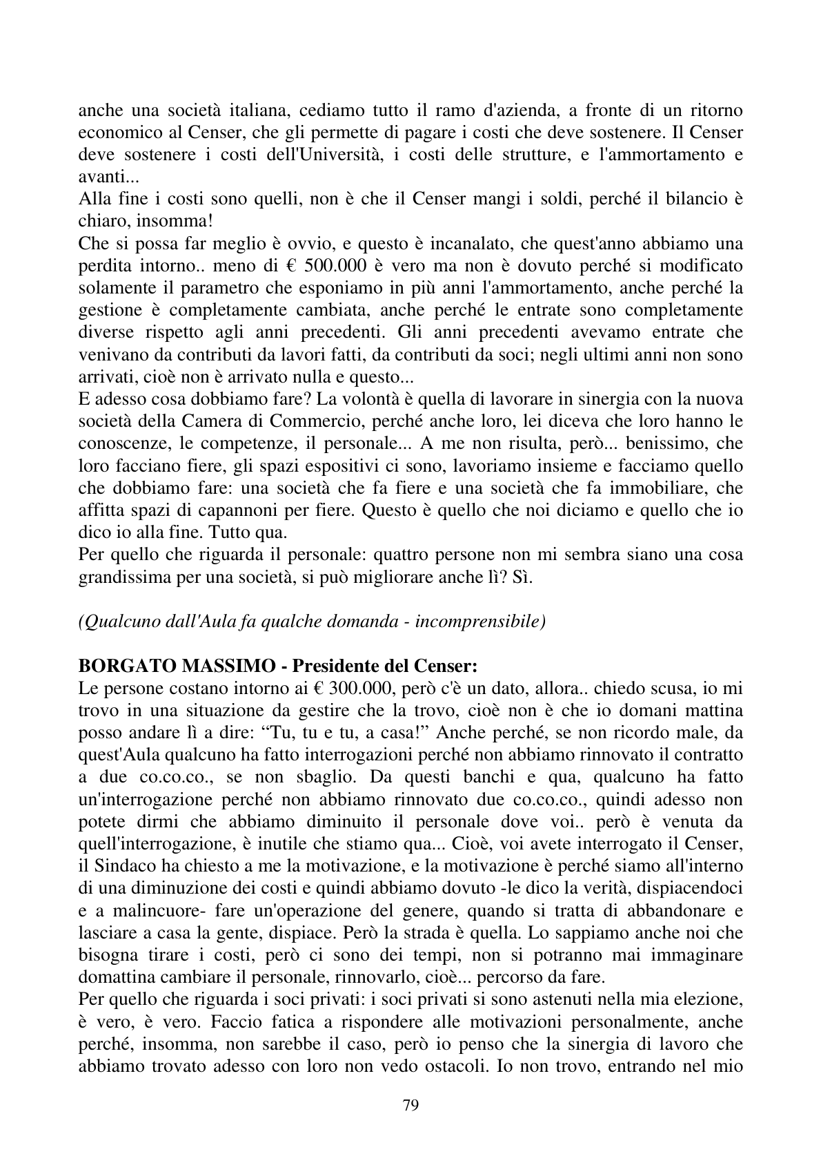 Pagina 79 del verbale