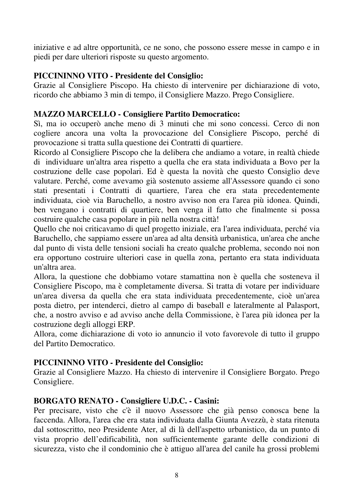 Pagina 8 del verbale