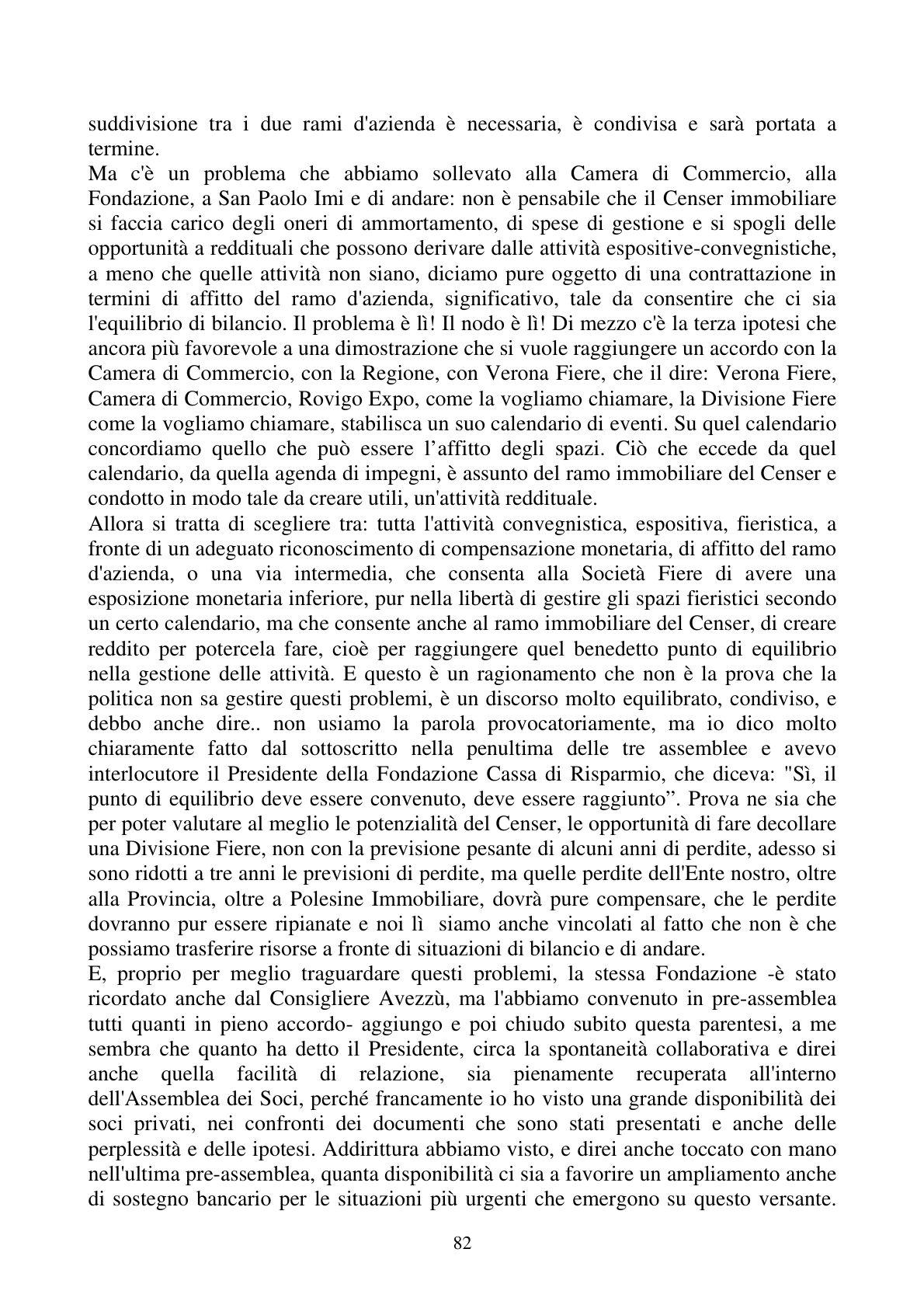 Pagina 82 del verbale