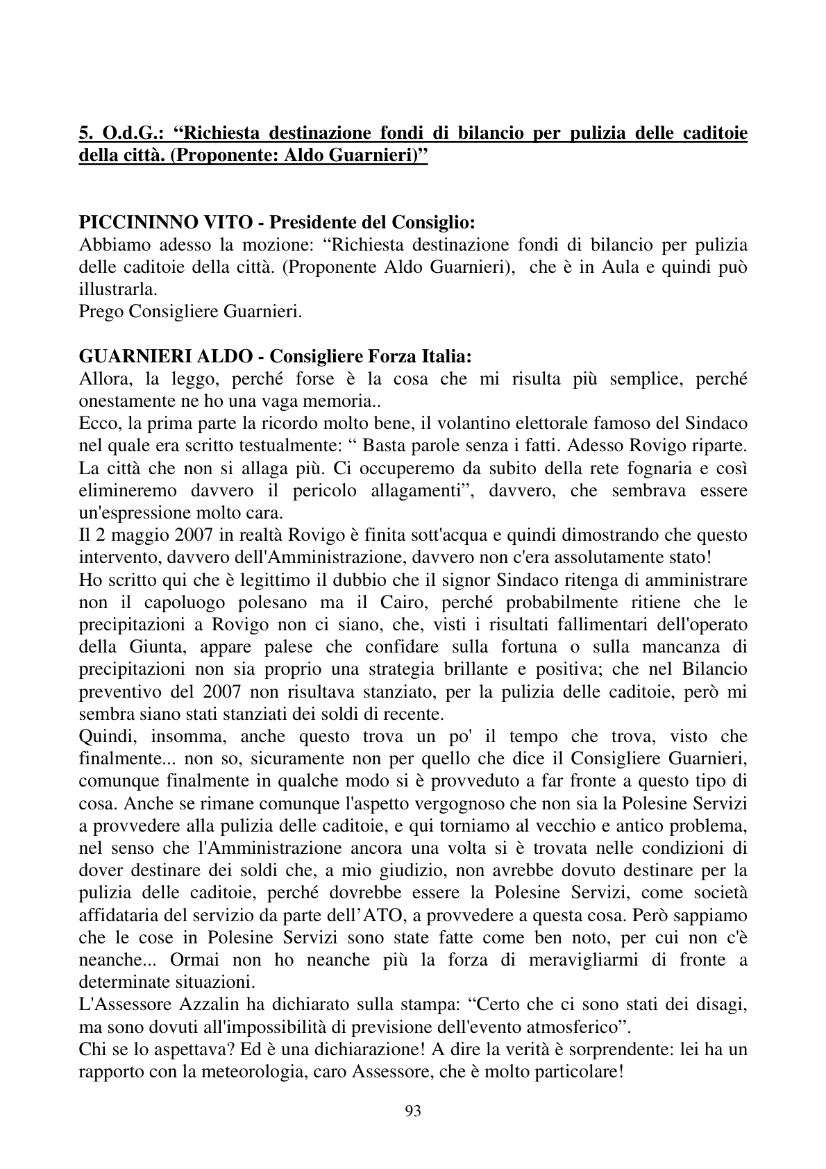 Pagina 93 del verbale