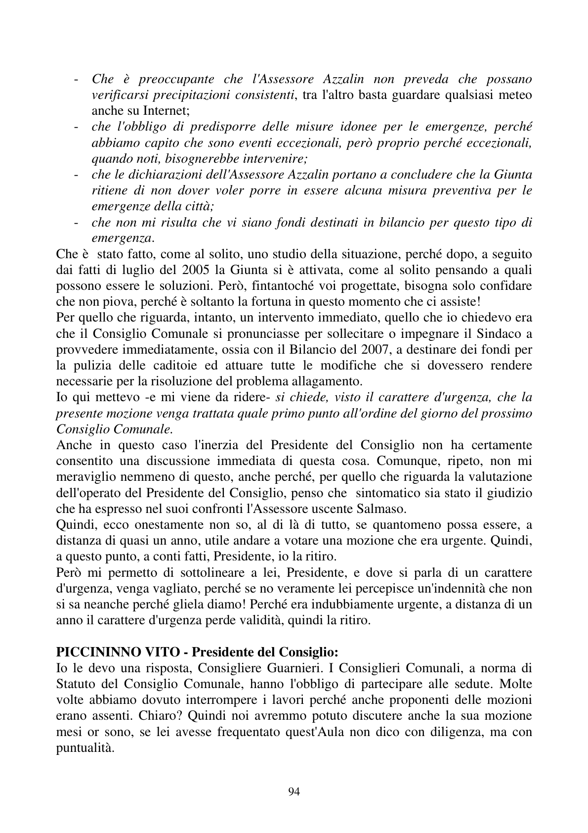 Pagina 94 del verbale