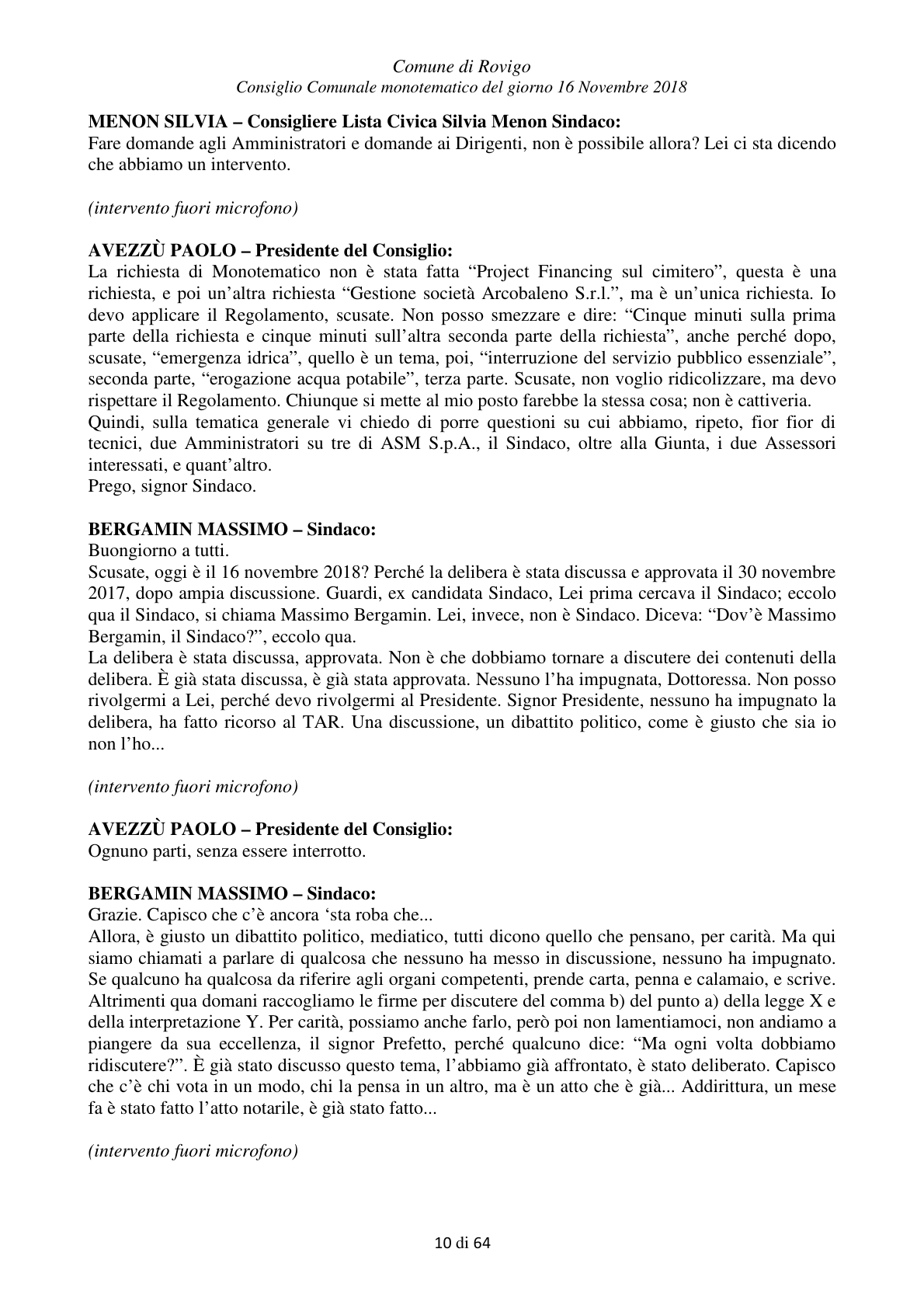 Pagina 10 del verbale