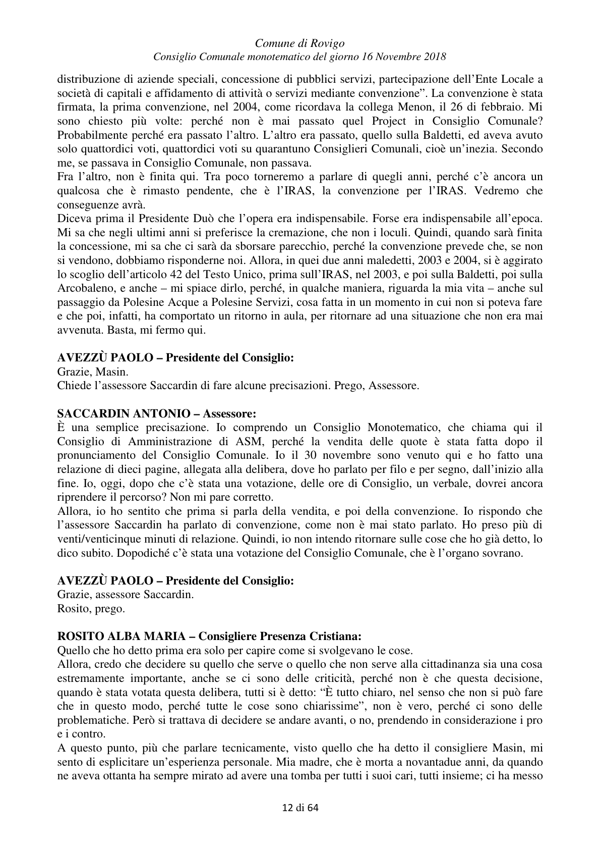 Pagina 12 del verbale