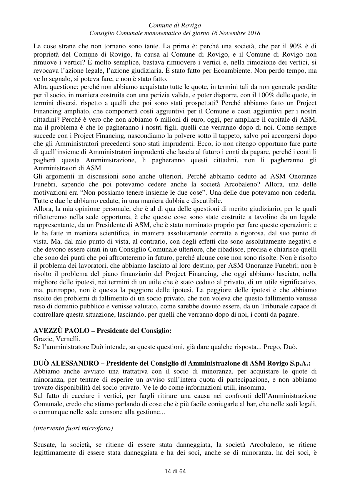 Pagina 14 del verbale