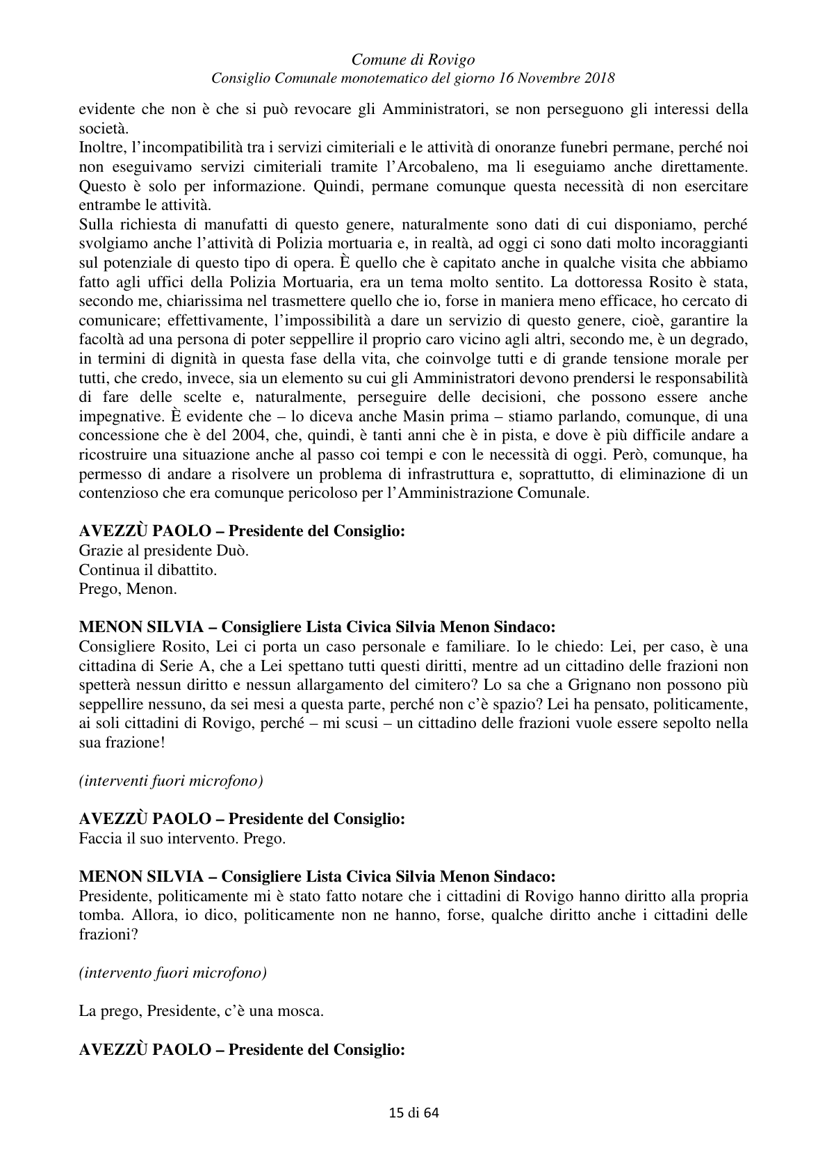 Pagina 15 del verbale