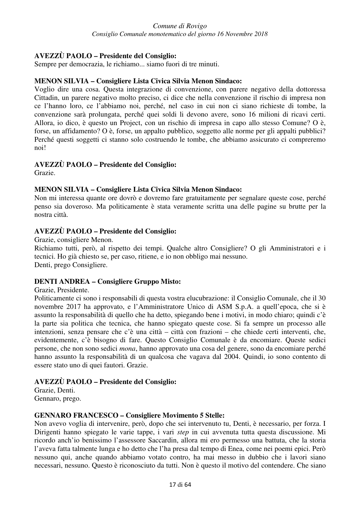Pagina 17 del verbale
