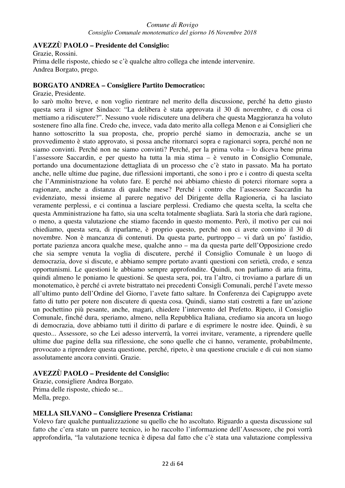 Pagina 22 del verbale