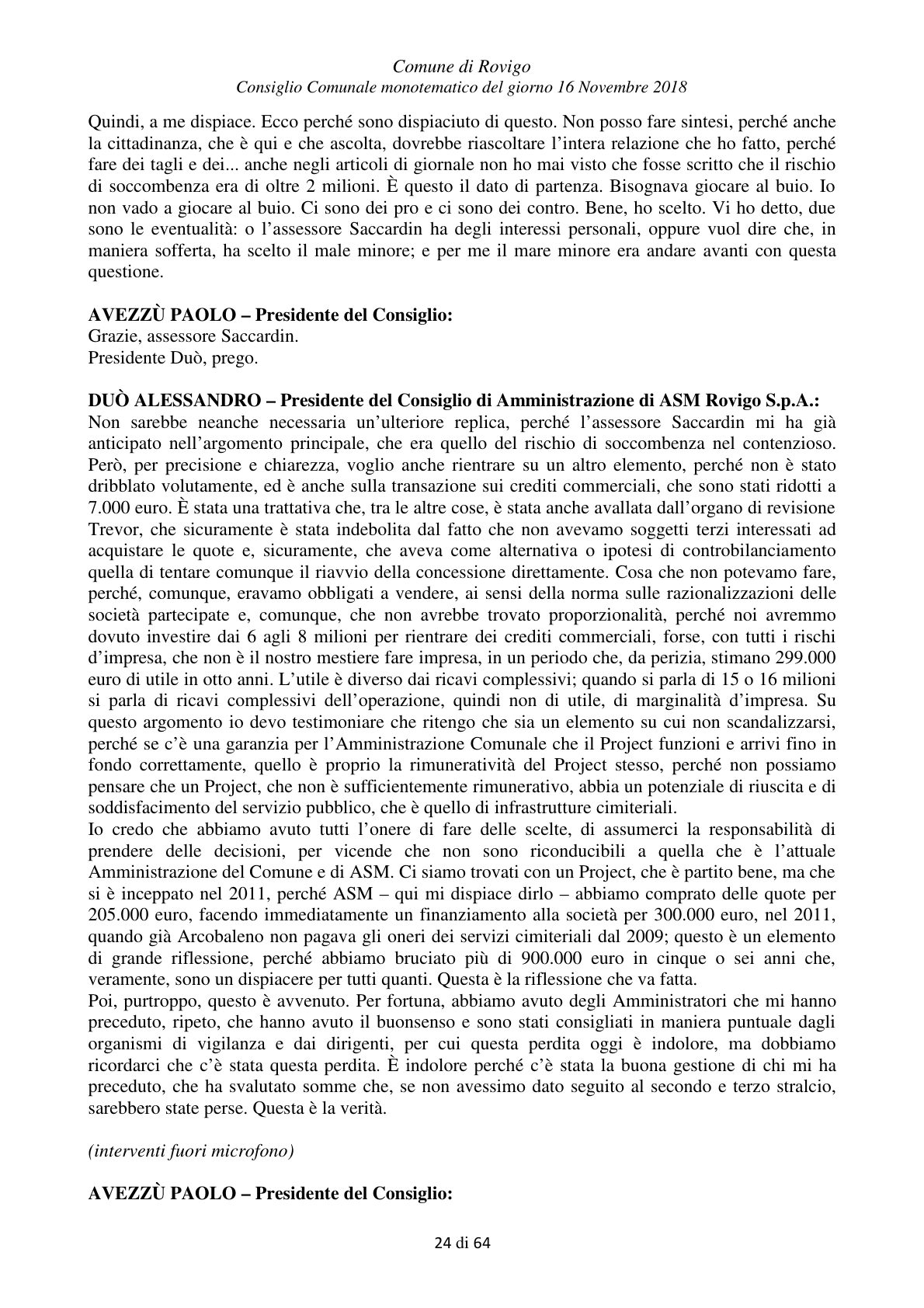 Pagina 24 del verbale