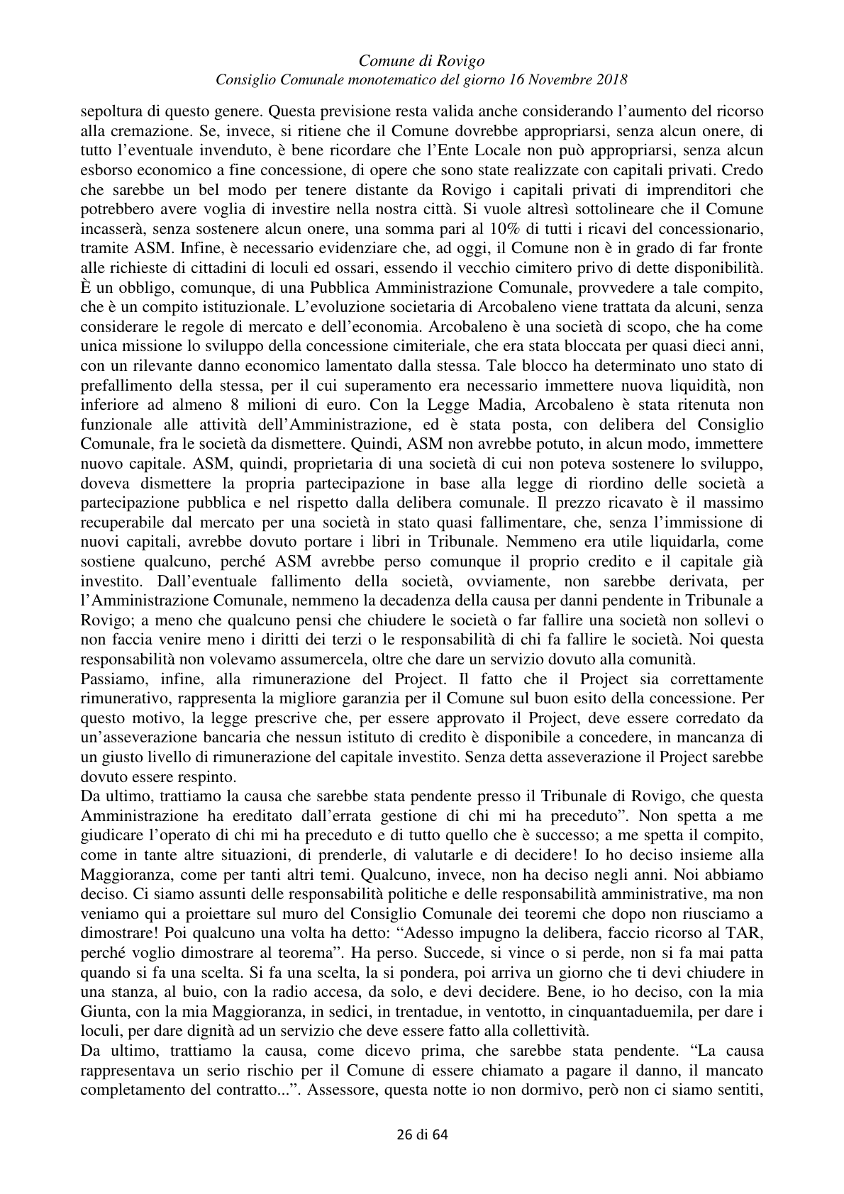 Pagina 26 del verbale