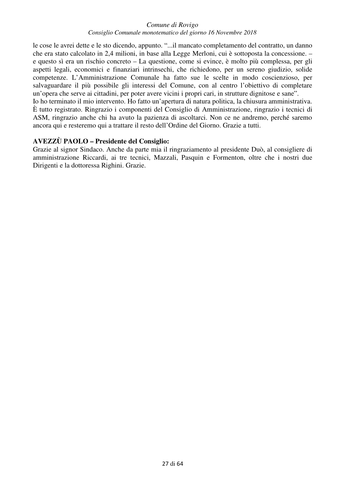Pagina 27 del verbale