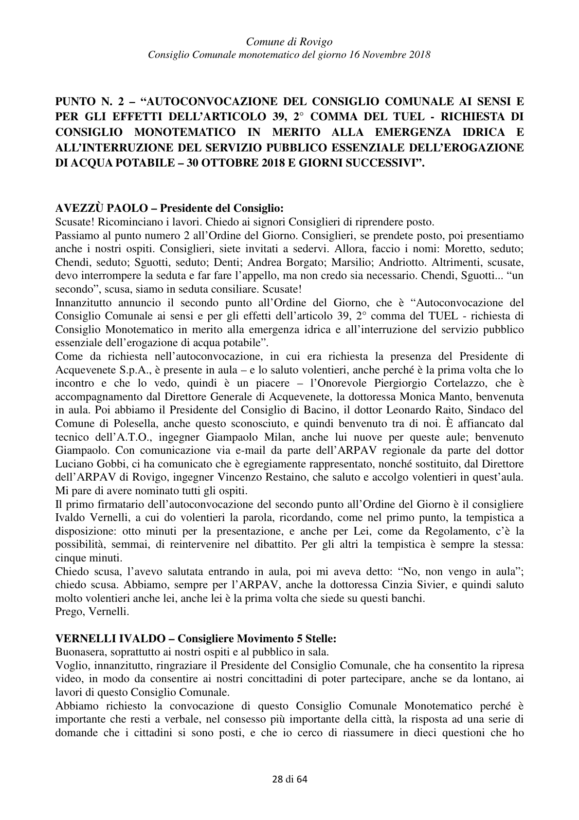 Pagina 28 del verbale