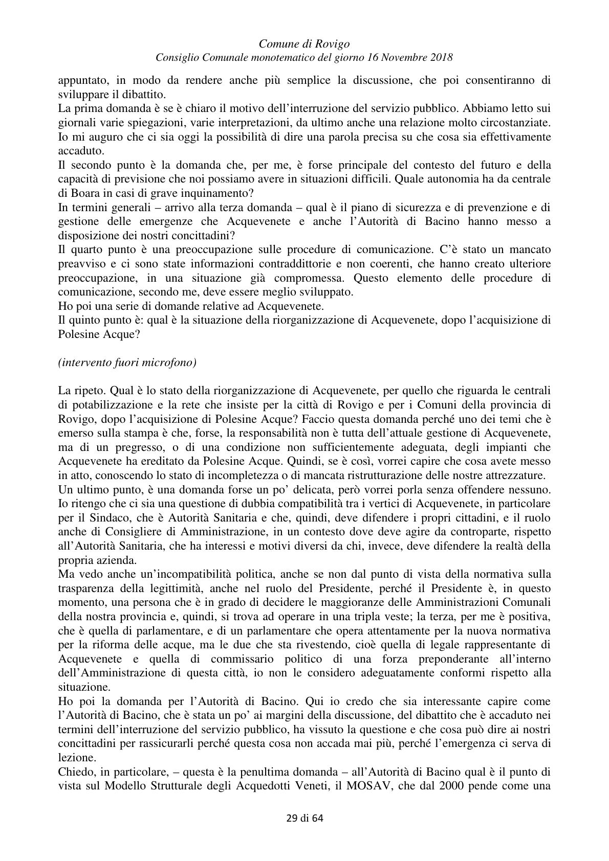 Pagina 29 del verbale