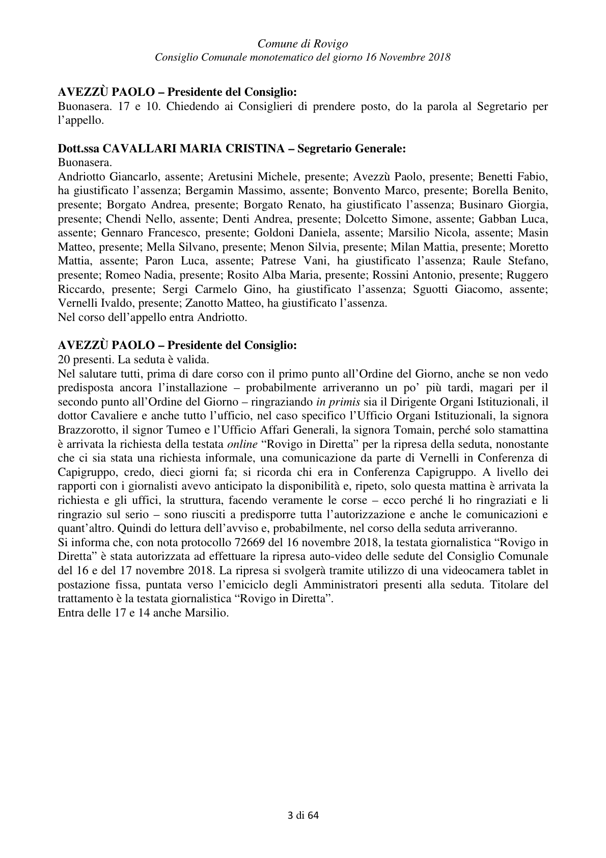 Pagina 3 del verbale
