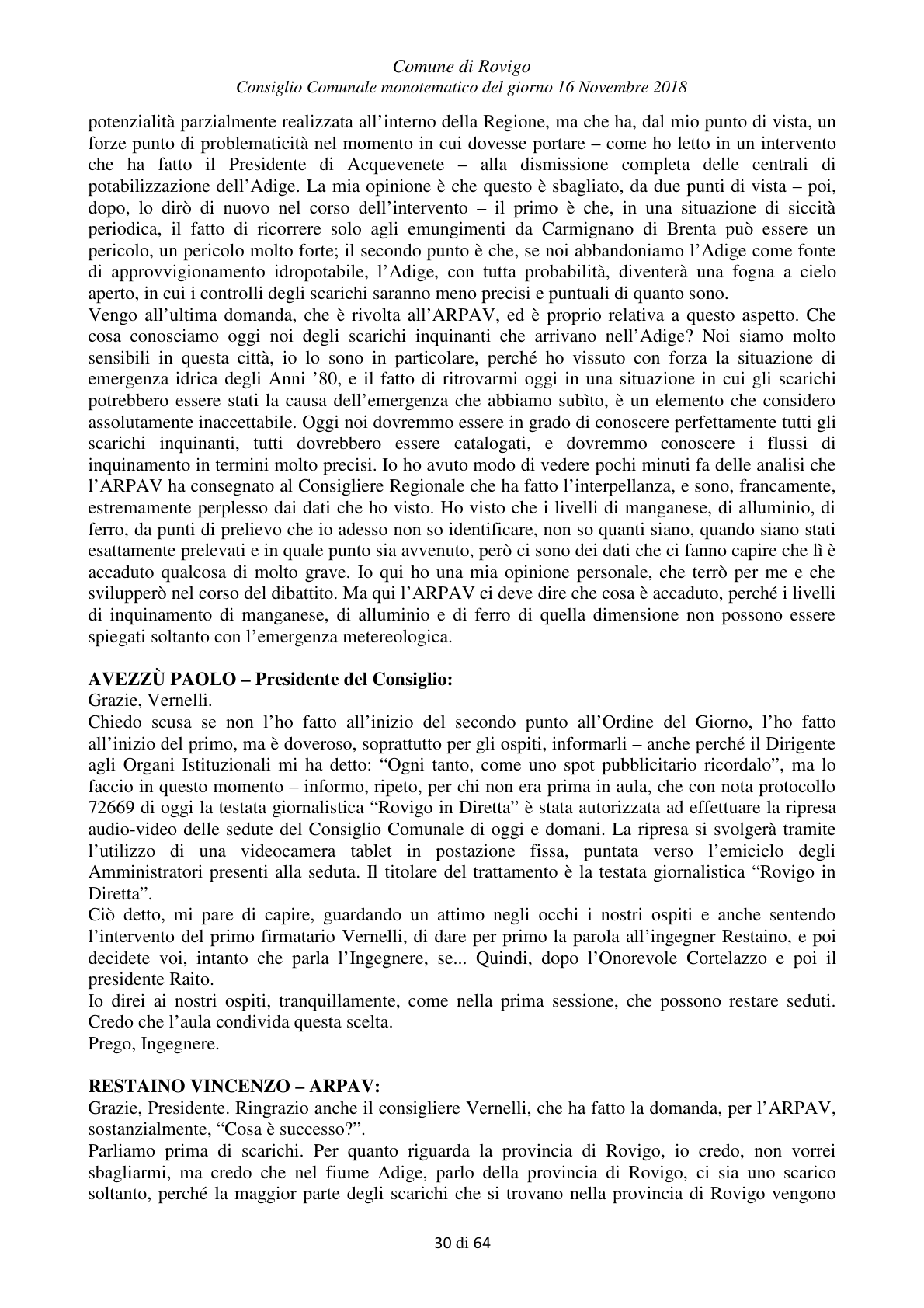 Pagina 30 del verbale