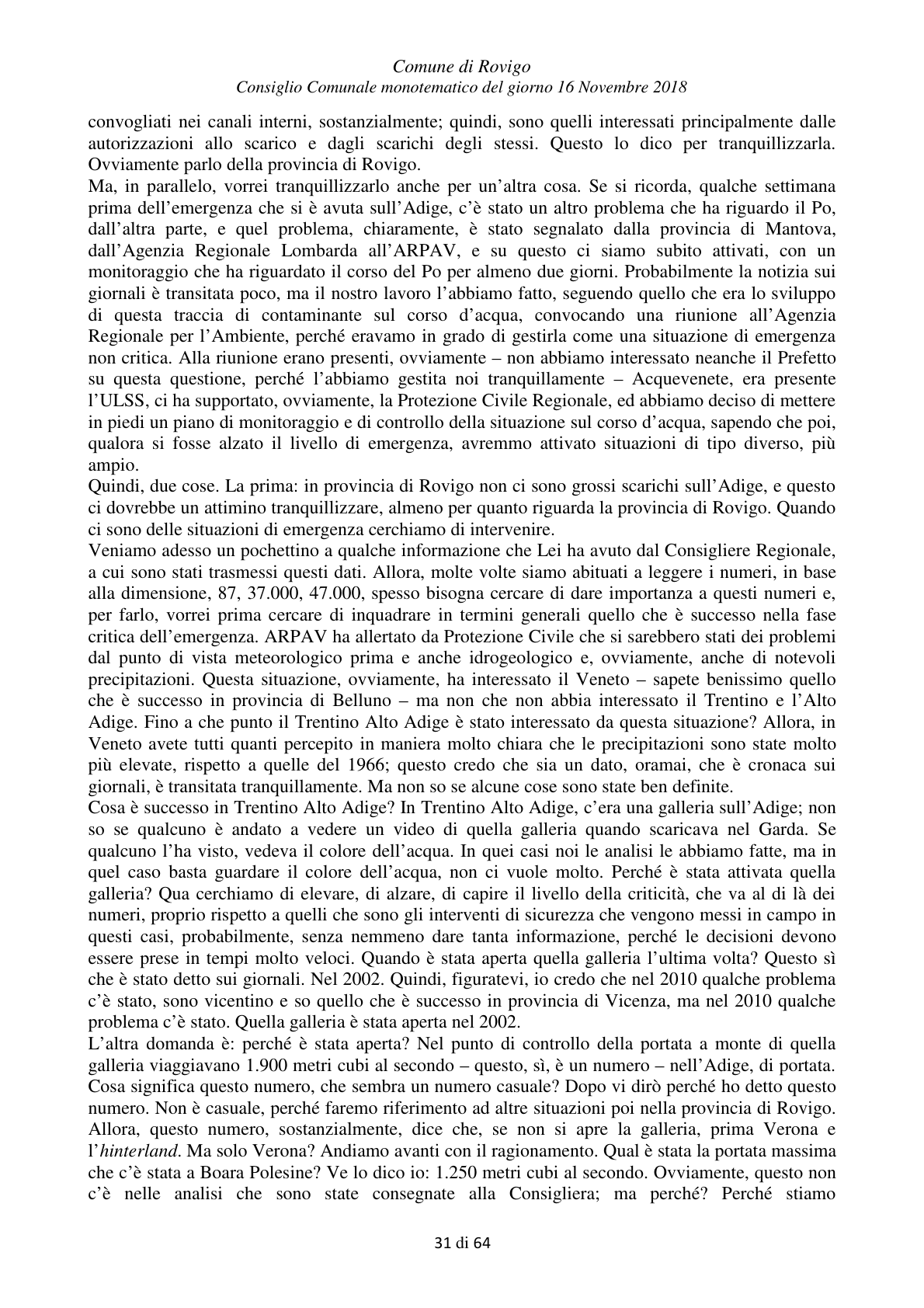 Pagina 31 del verbale