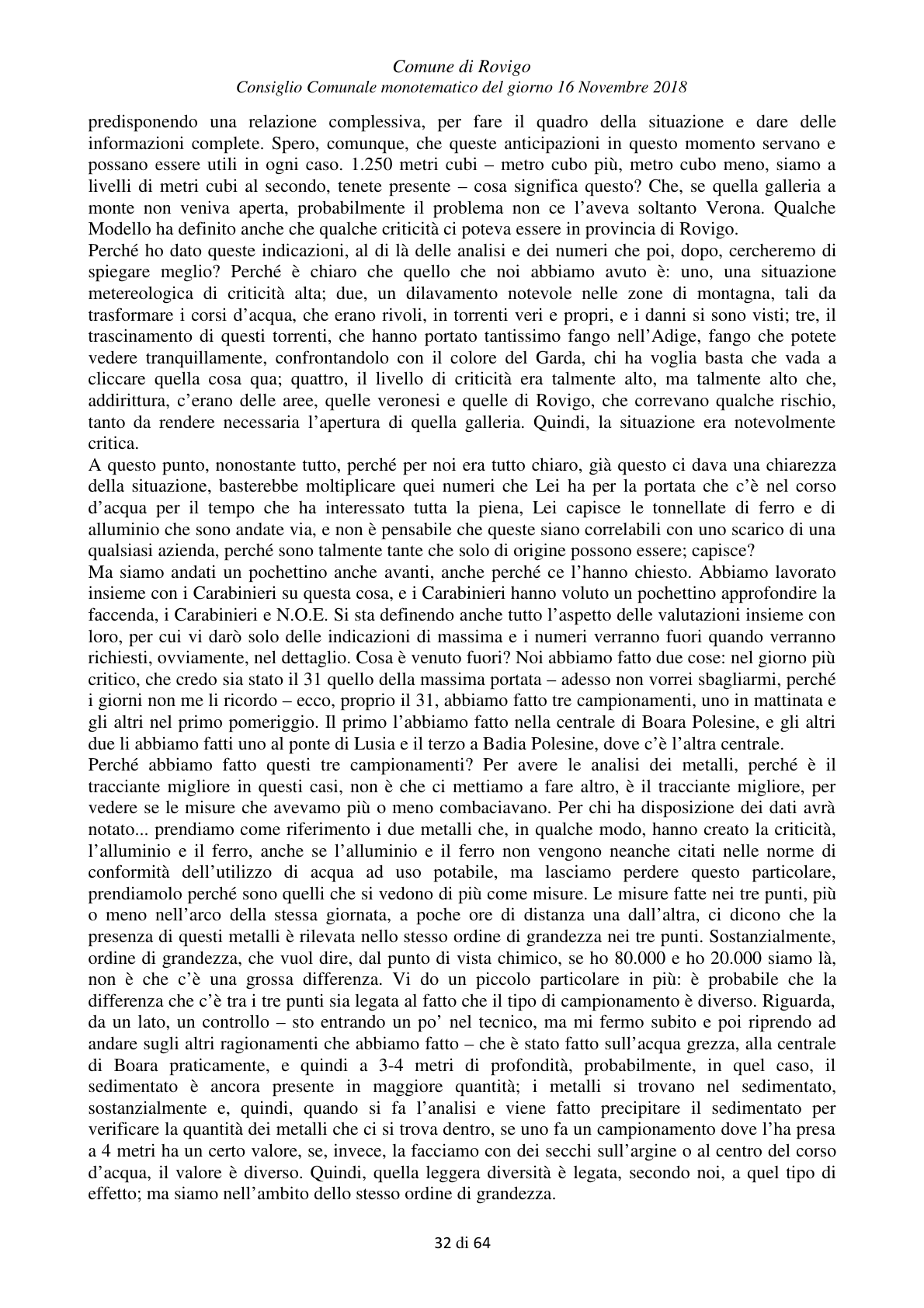 Pagina 32 del verbale