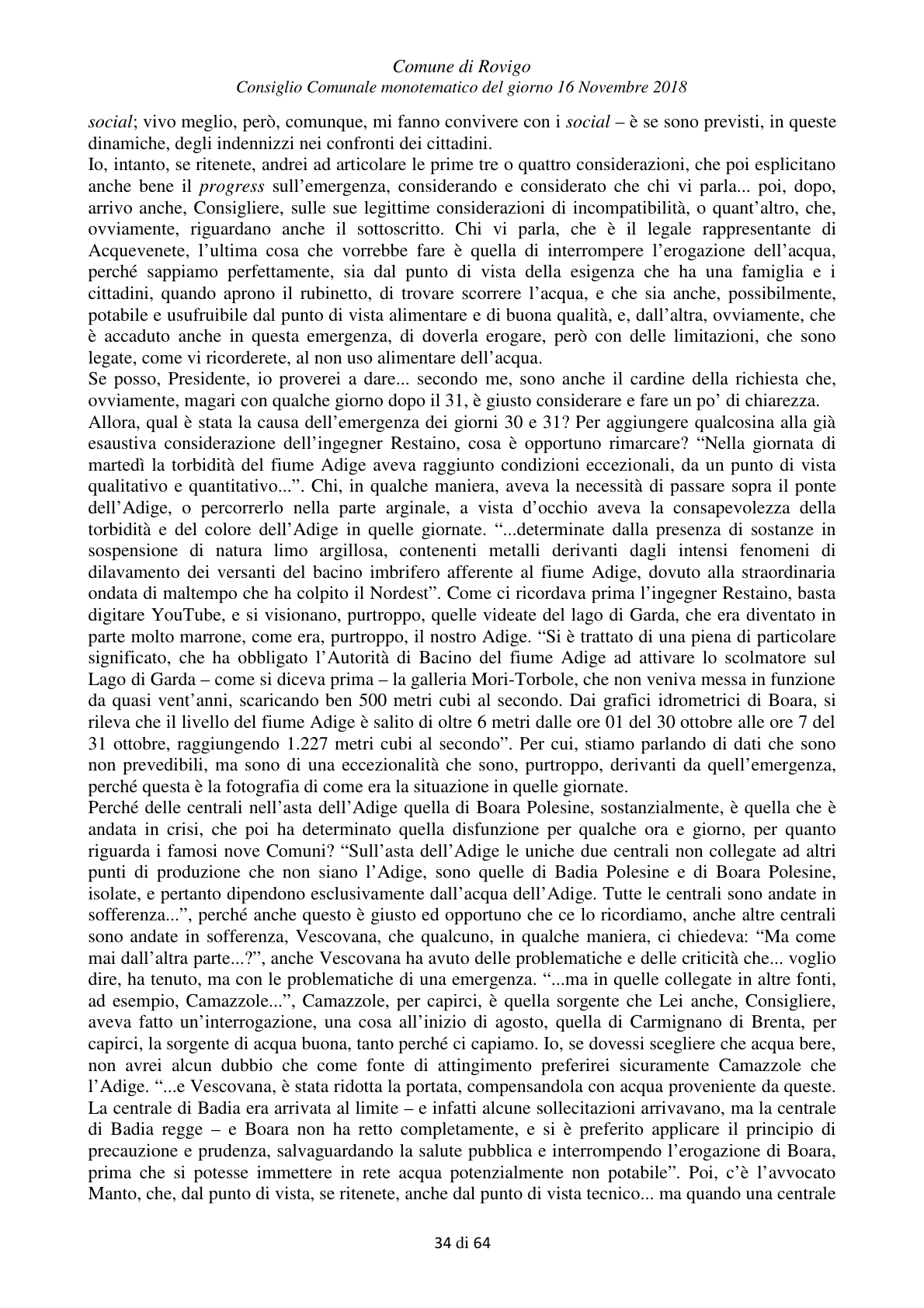 Pagina 34 del verbale