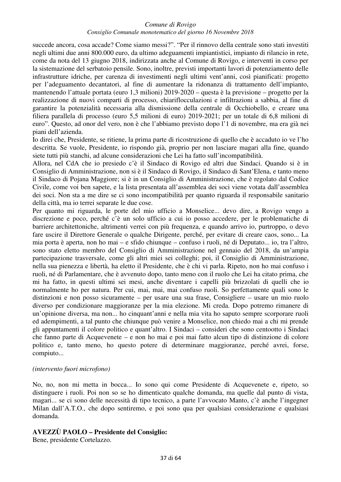 Pagina 37 del verbale