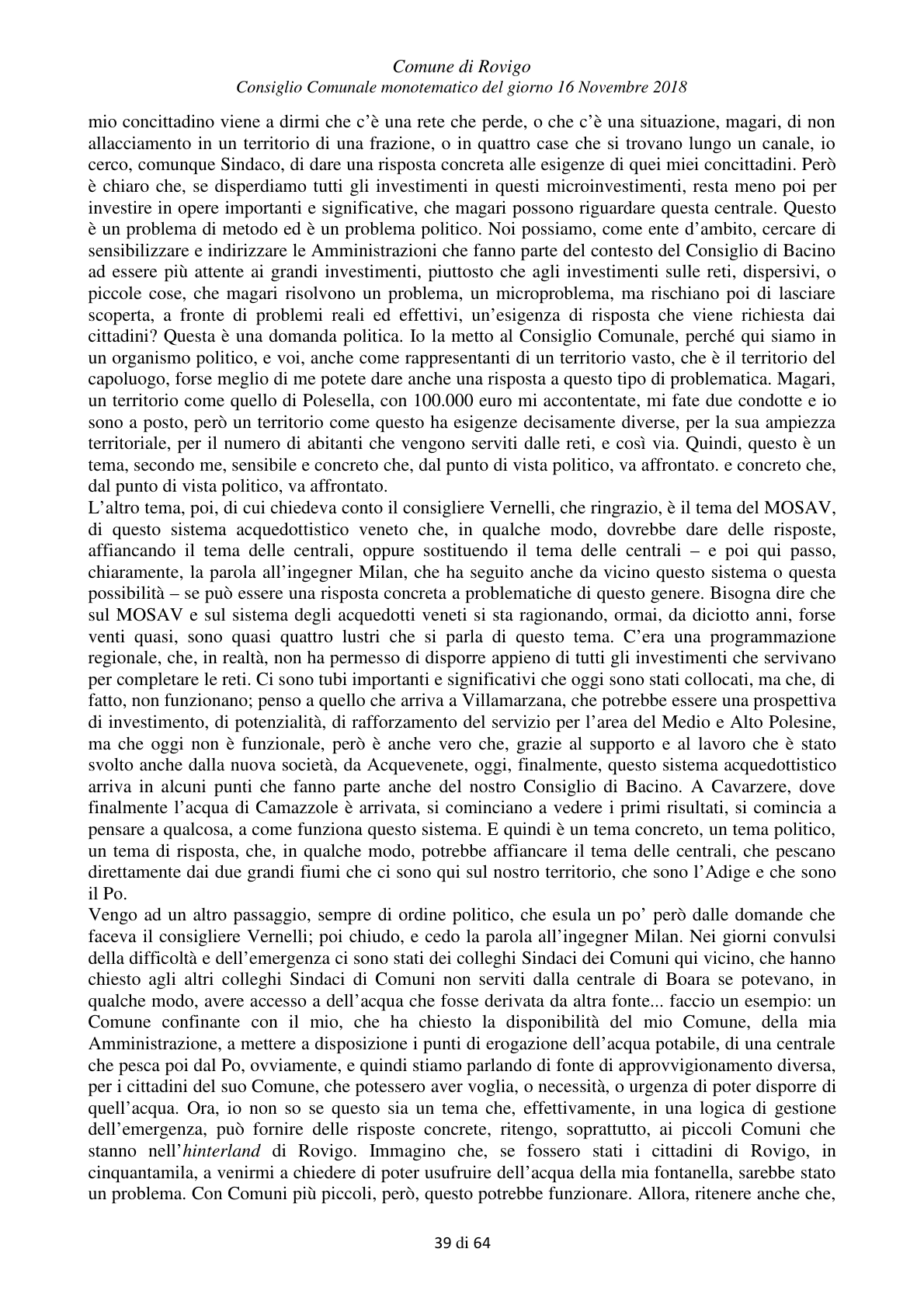 Pagina 39 del verbale