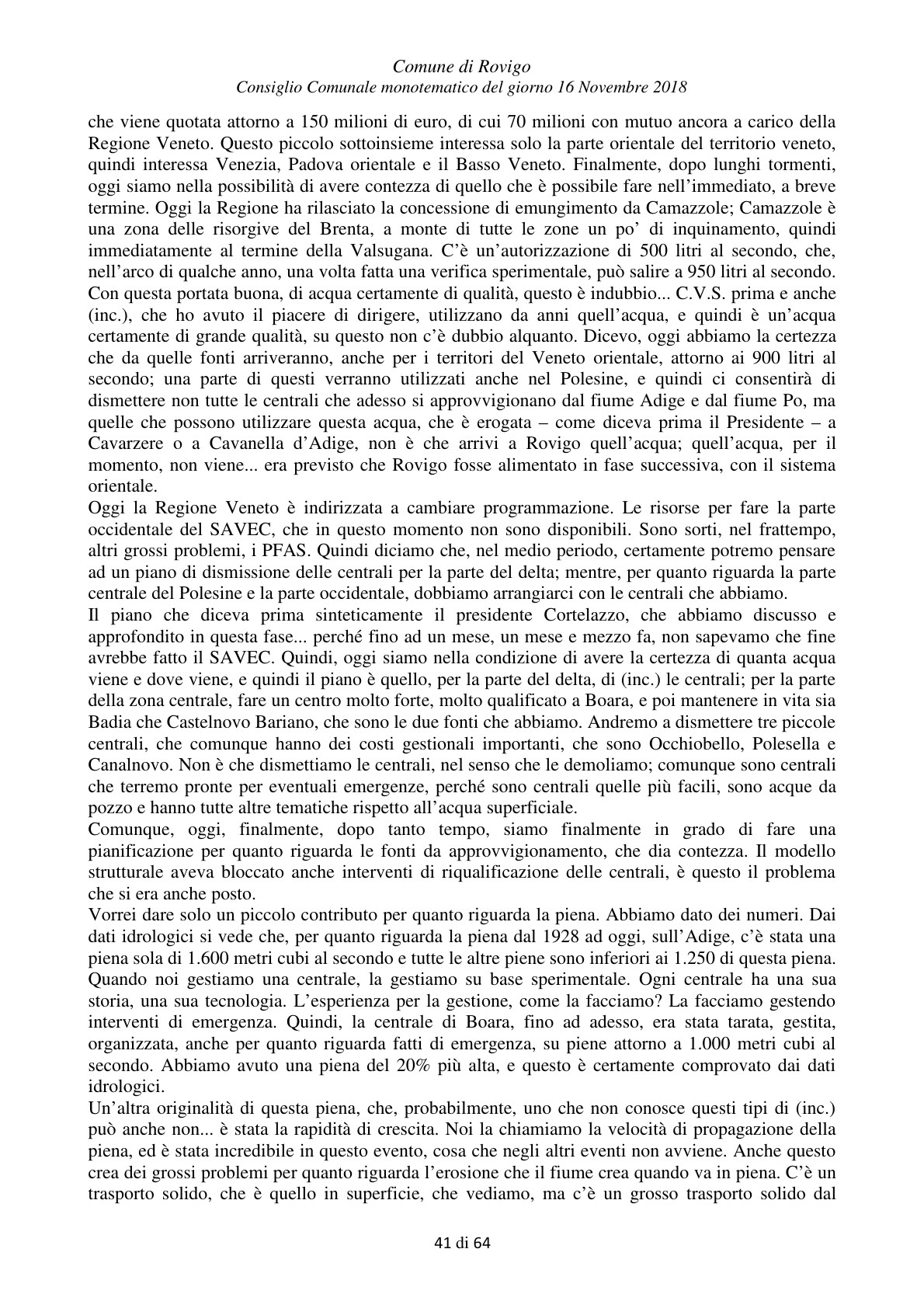 Pagina 41 del verbale