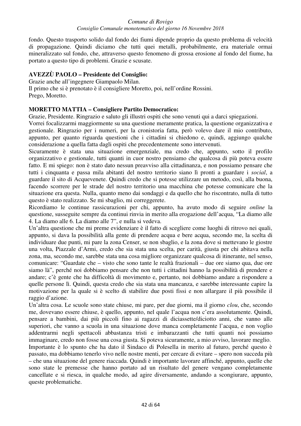 Pagina 42 del verbale