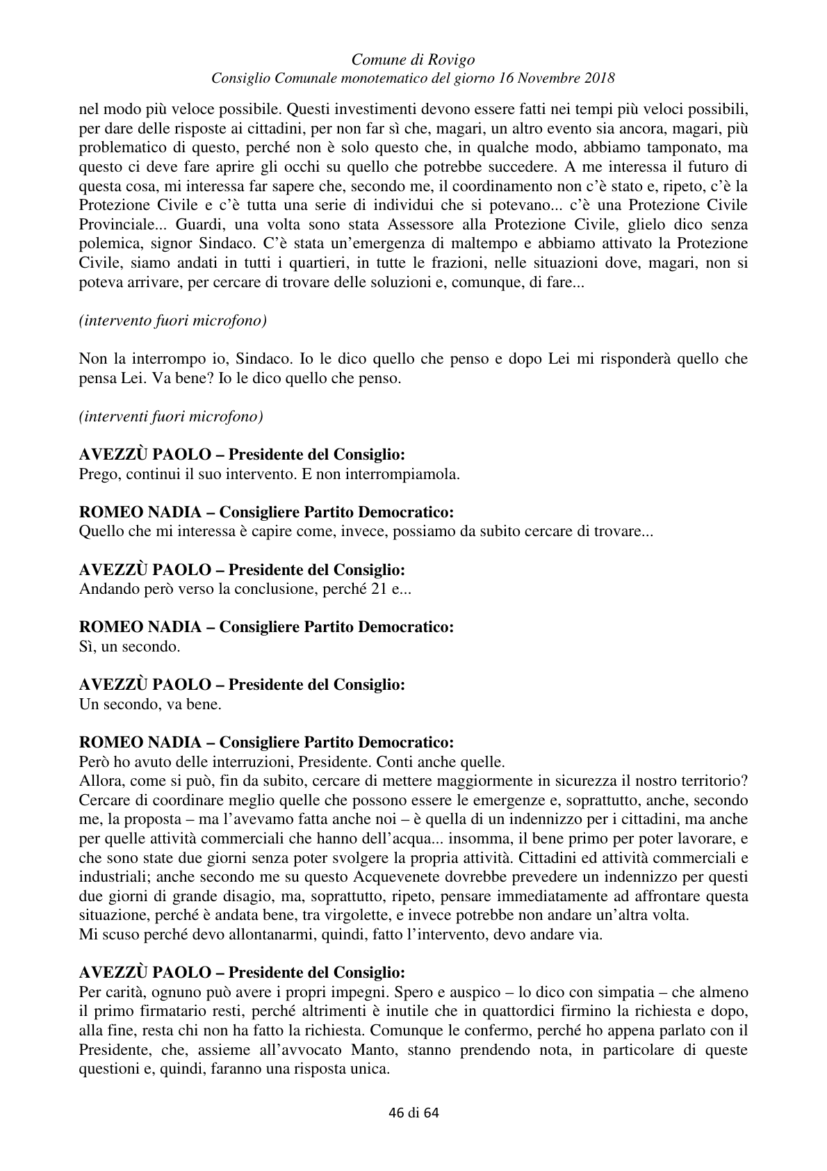Pagina 46 del verbale