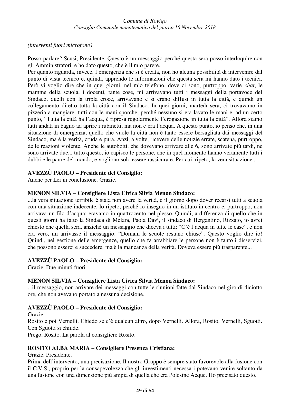 Pagina 49 del verbale