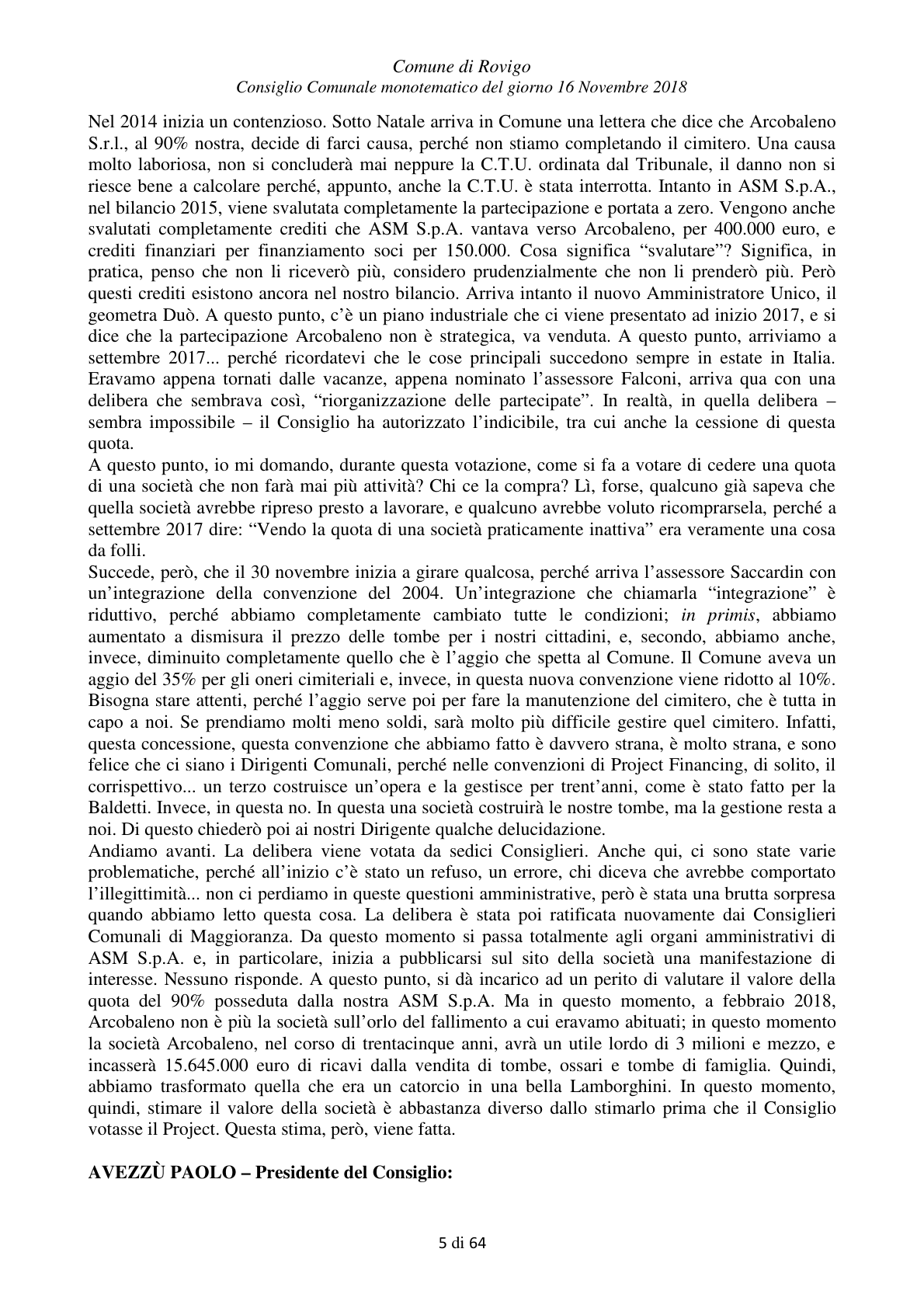 Pagina 5 del verbale