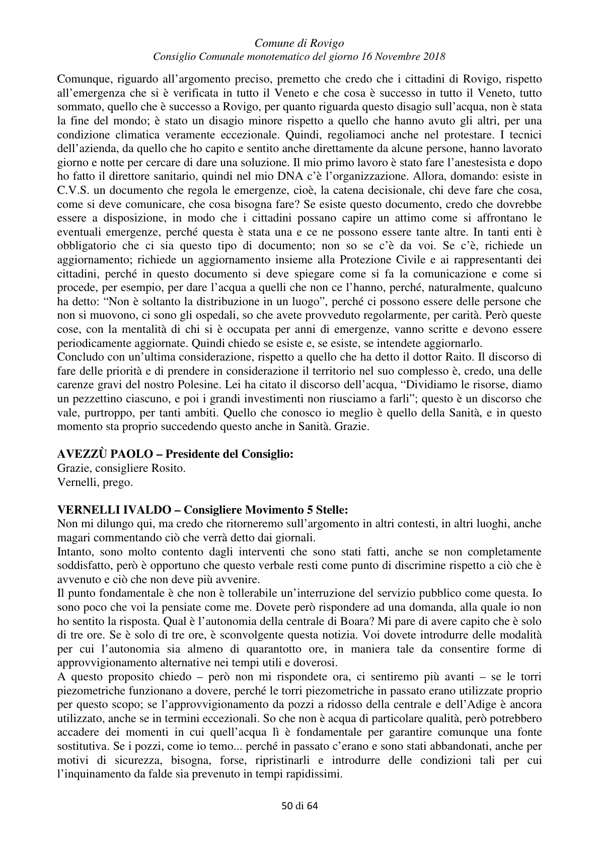Pagina 50 del verbale