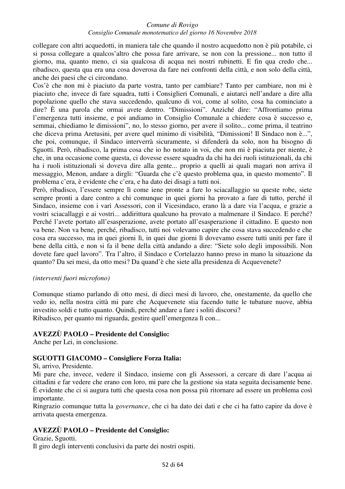 Pagina 52 del verbale