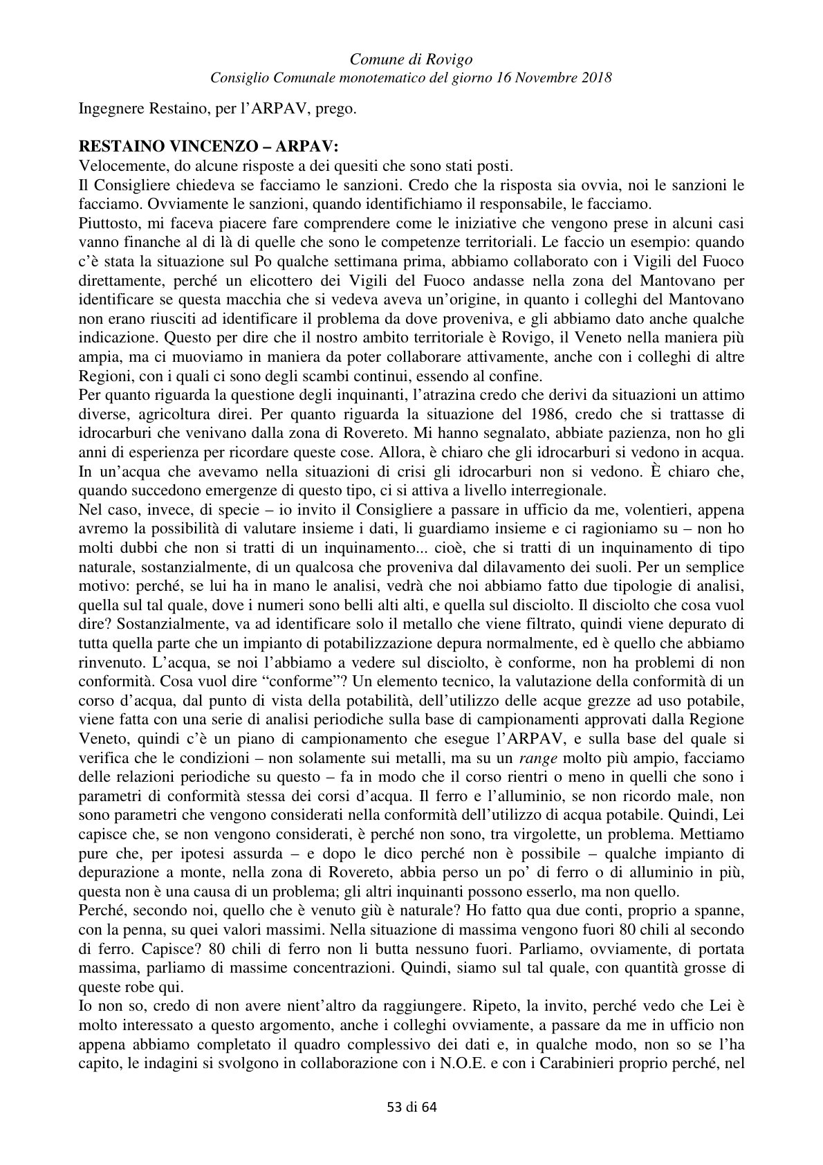 Pagina 53 del verbale