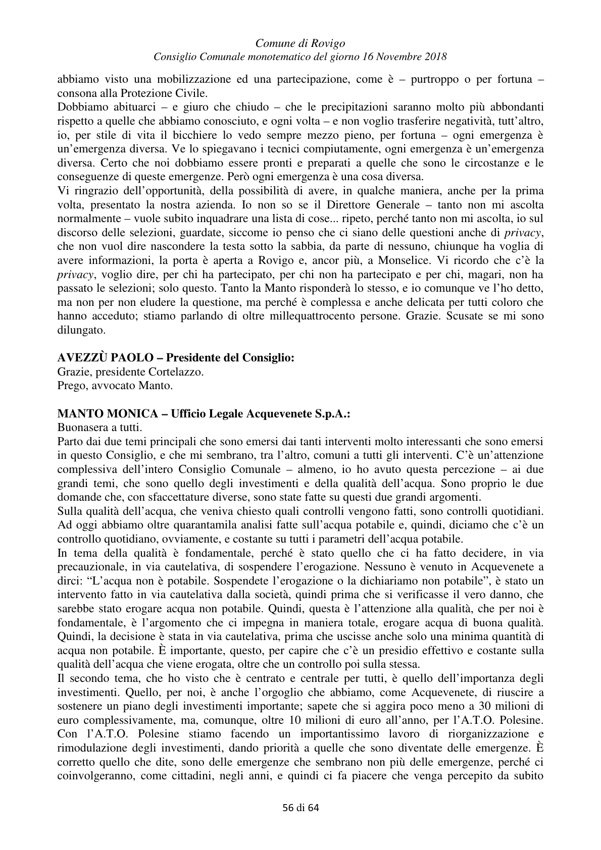 Pagina 56 del verbale
