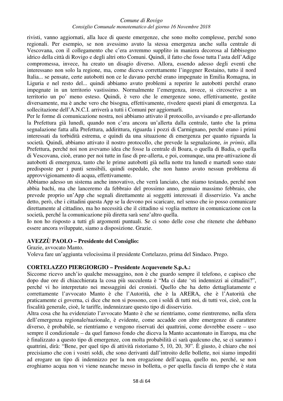 Pagina 58 del verbale