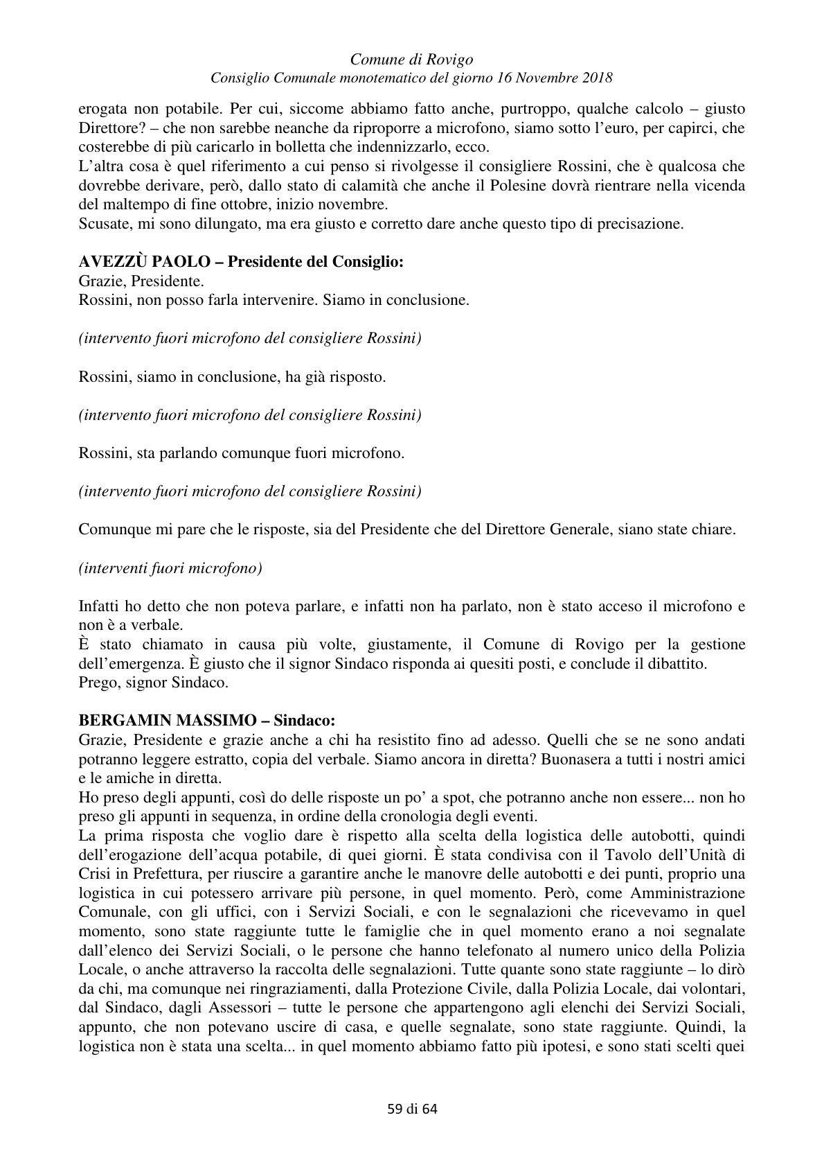 Pagina 59 del verbale