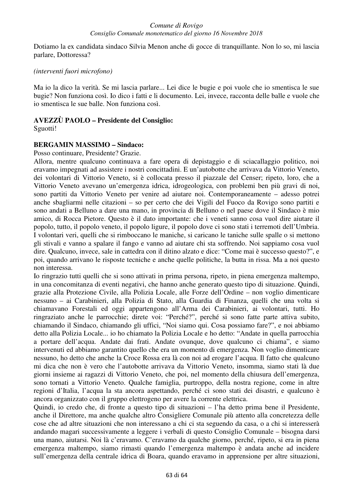 Pagina 63 del verbale