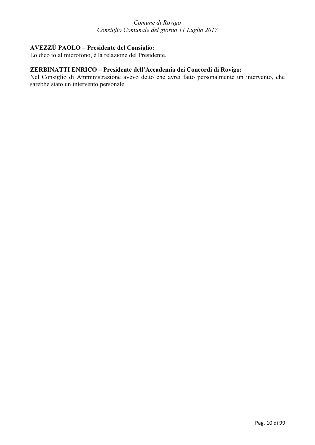 Pagina 10 del verbale