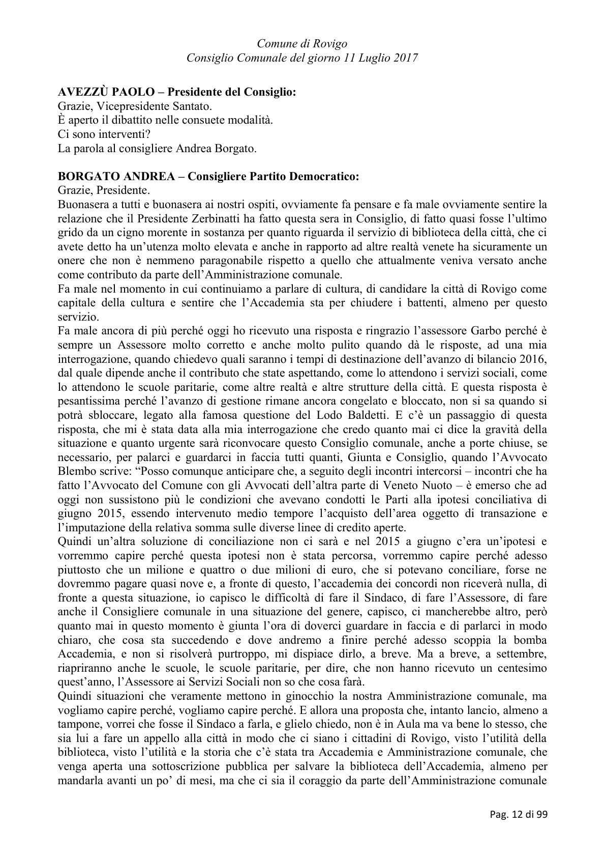 Pagina 12 del verbale
