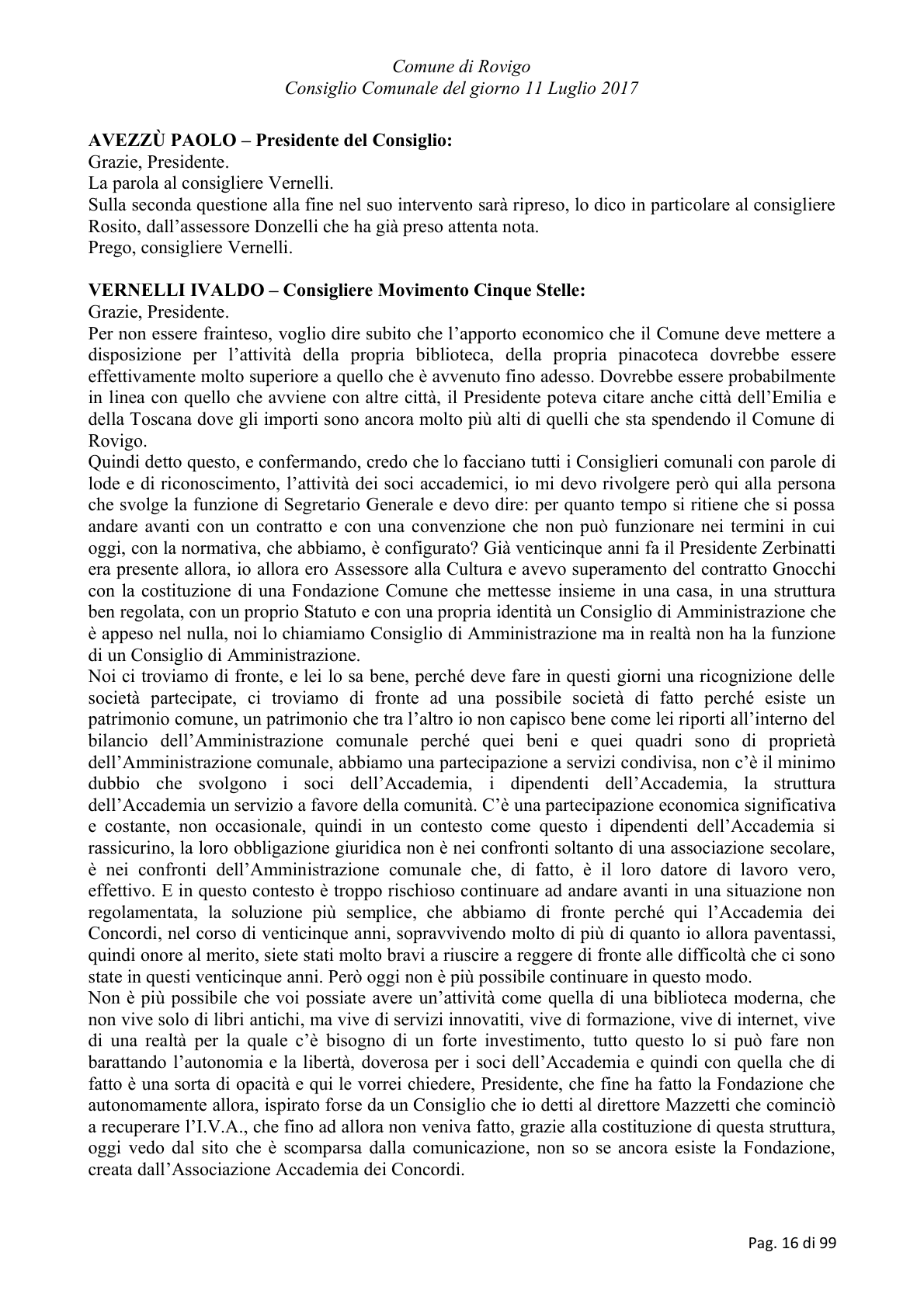 Pagina 16 del verbale