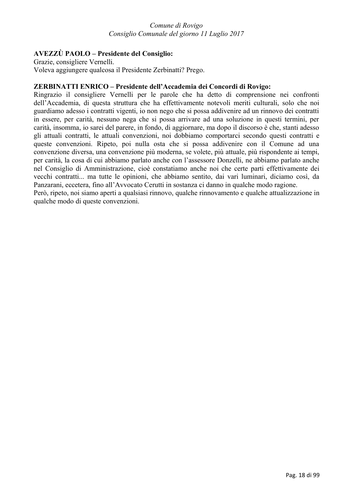 Pagina 18 del verbale