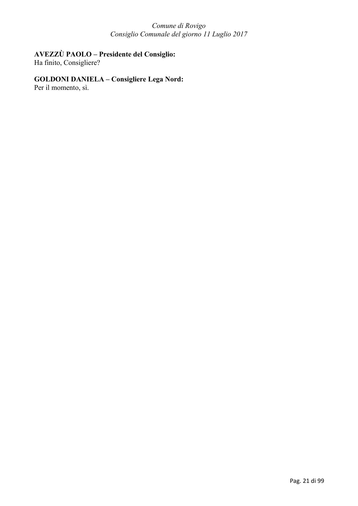 Pagina 21 del verbale