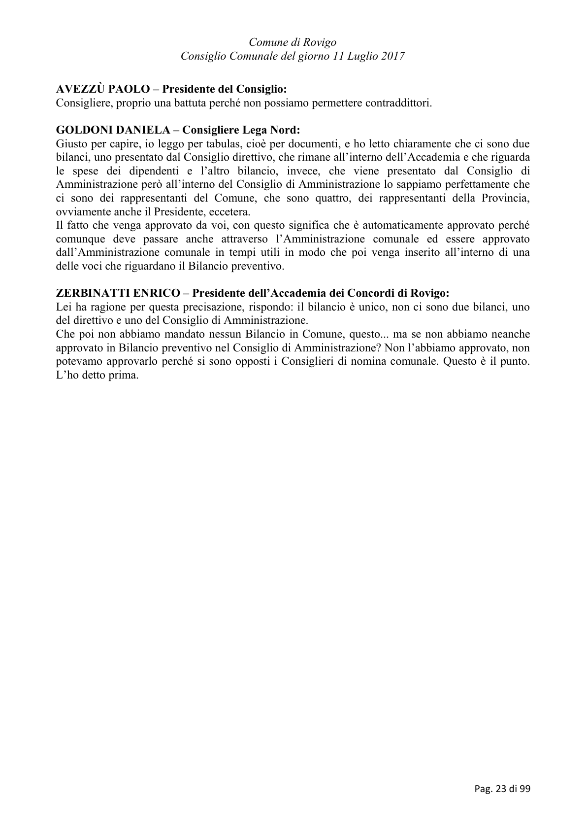 Pagina 23 del verbale