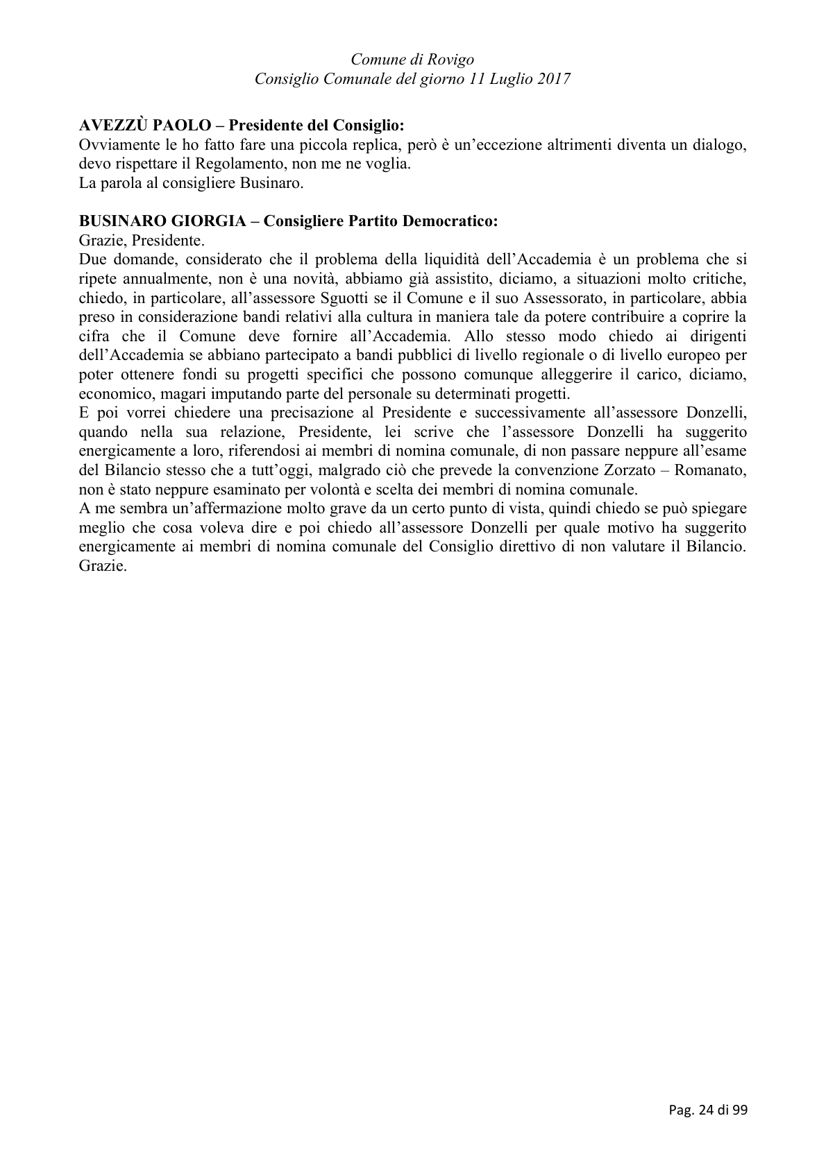 Pagina 24 del verbale