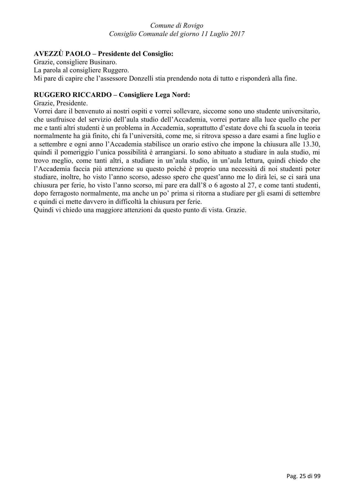 Pagina 25 del verbale