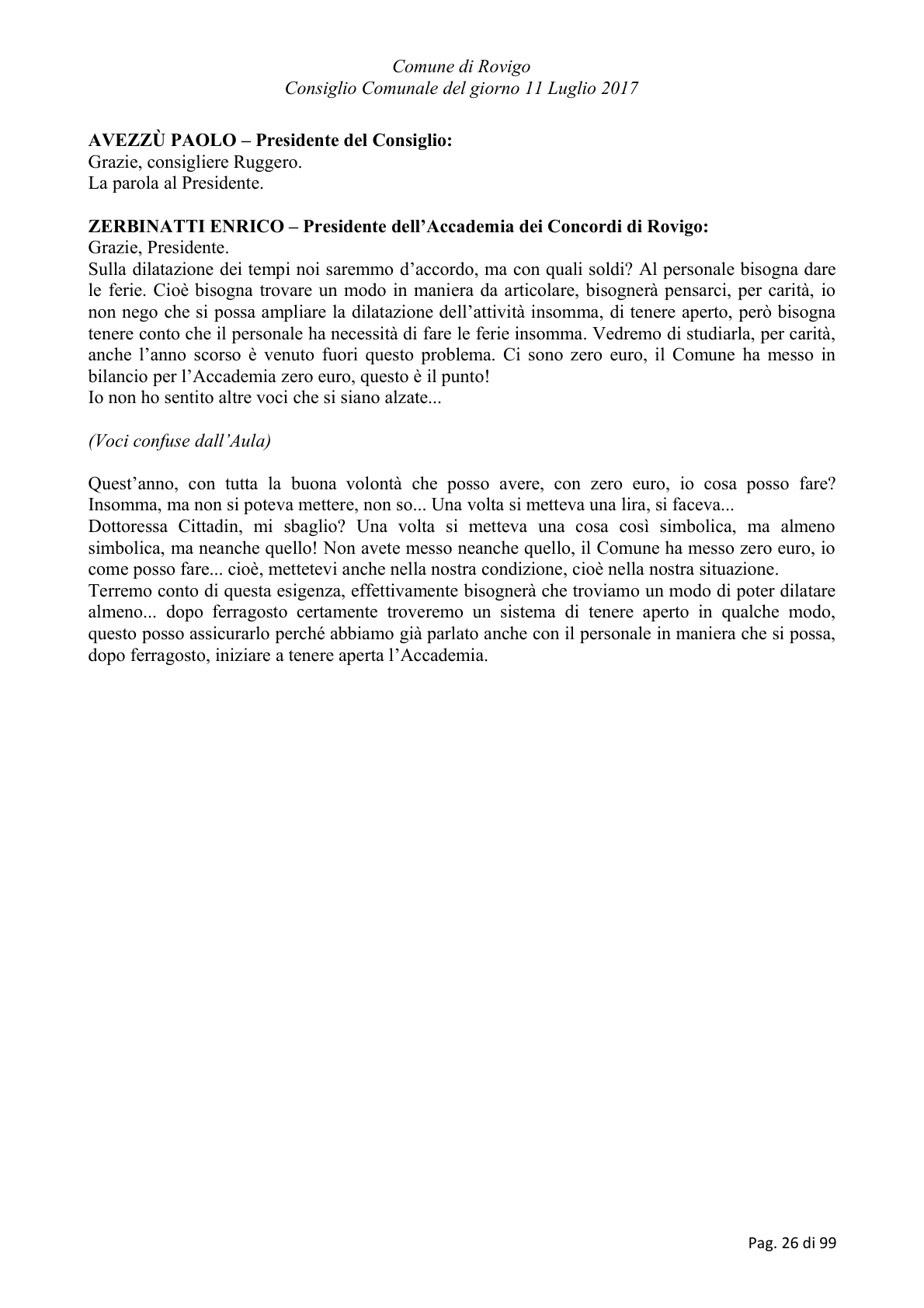 Pagina 26 del verbale